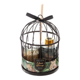 Coffret cage nature sauvage diffuseur et sa bougie orchidée sauvage